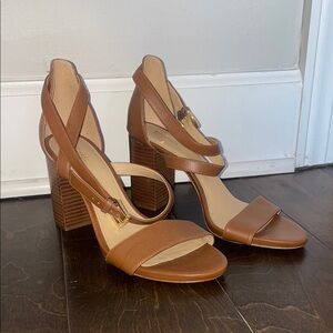 Brown Strappy Block Heel Sandals